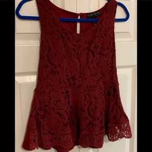 Burgundy Peplum too